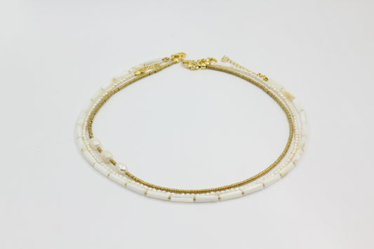 Harmony Mother-of-Pearl, Pearl & Hematite Necklace