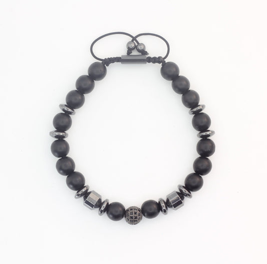 Onyx and Hematite Bracelet