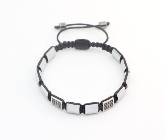 Hematit ve Zirkon Bileklik