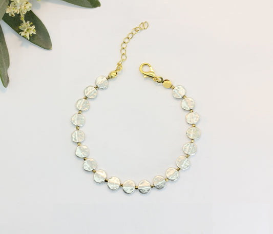 Aurelia Silver Color Brass Bracelet
