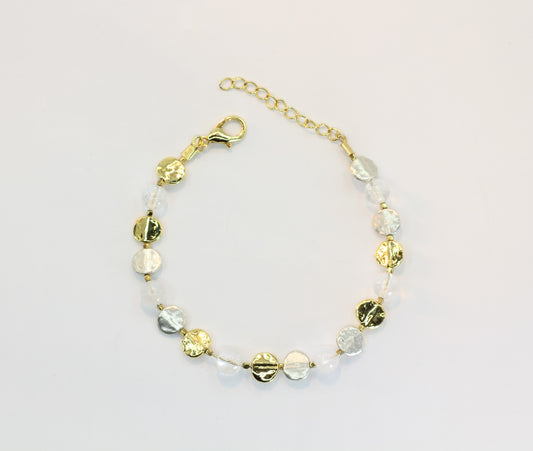 Nerida Brass and Quartz Bracelet