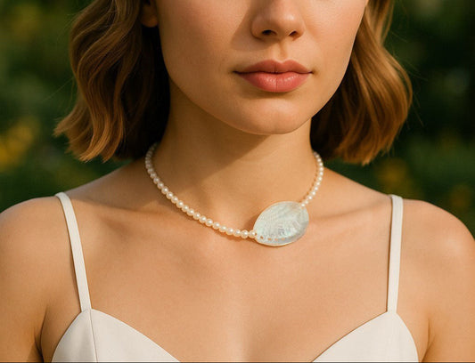 Elegance of Nature Midye Kabuğu & İnci Kolye