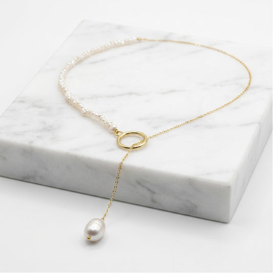Ocean Drop Pearl Necklace