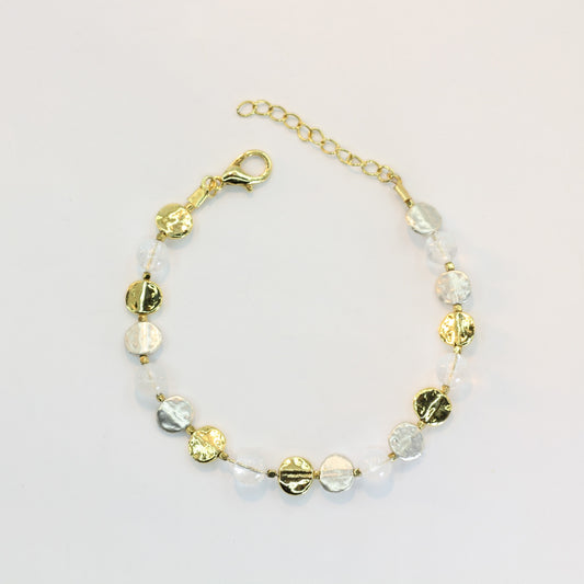 Nerida Brass and Quartz Bracelet