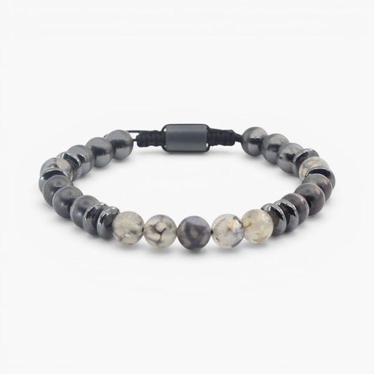 Smoky Agate and Hematite Bracelet