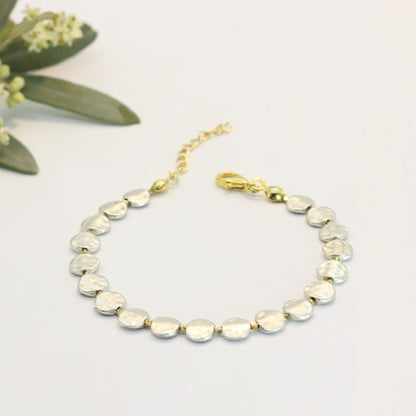 Aurelia Silver Color Brass Bracelet