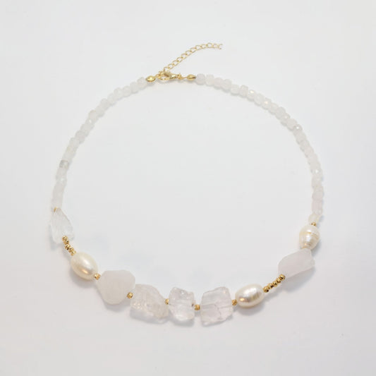 Mona Pearl and Crystal Quartz Necklace