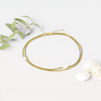 Gemina Pearl & Hematite Necklace