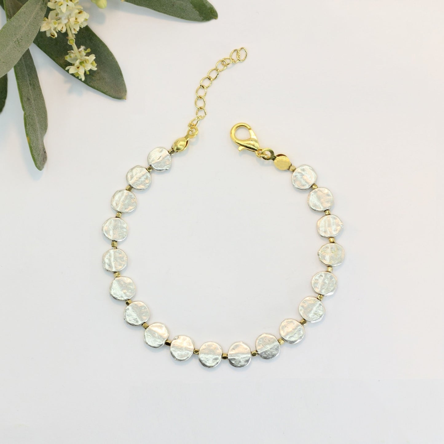 Aurelia Silver Color Brass Bracelet
