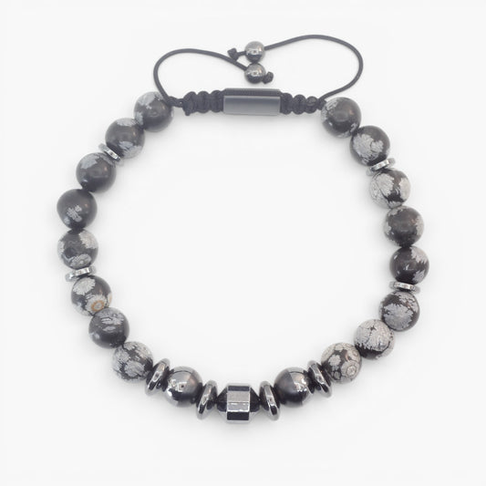 Obsidyen ve Hematit Bileklik