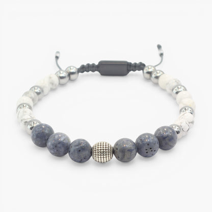 Blue Coral, Howlite, and Hematite Bracelet