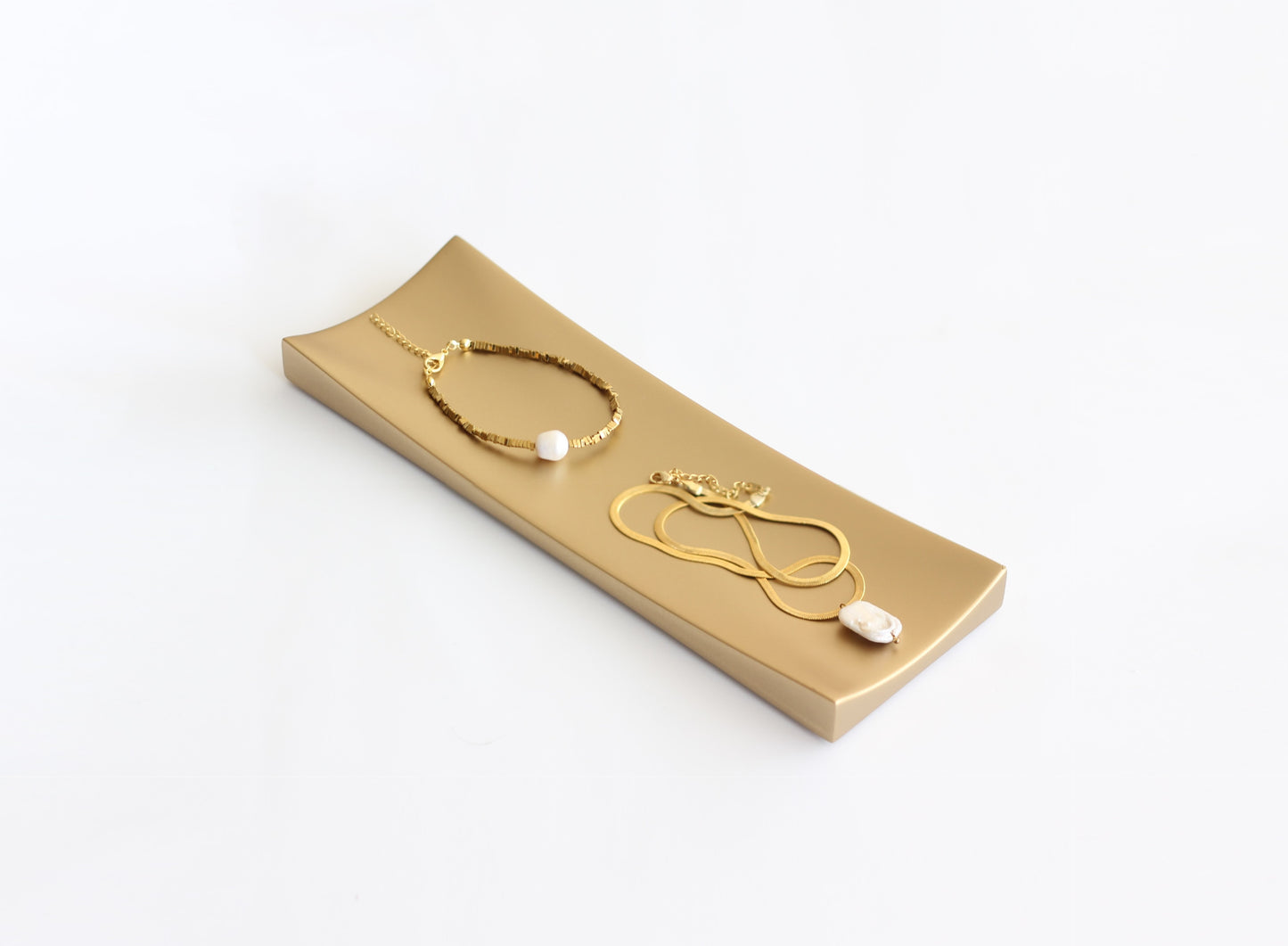 Nova Altın Ahşap Kalemlik ve Takı Tepsisi