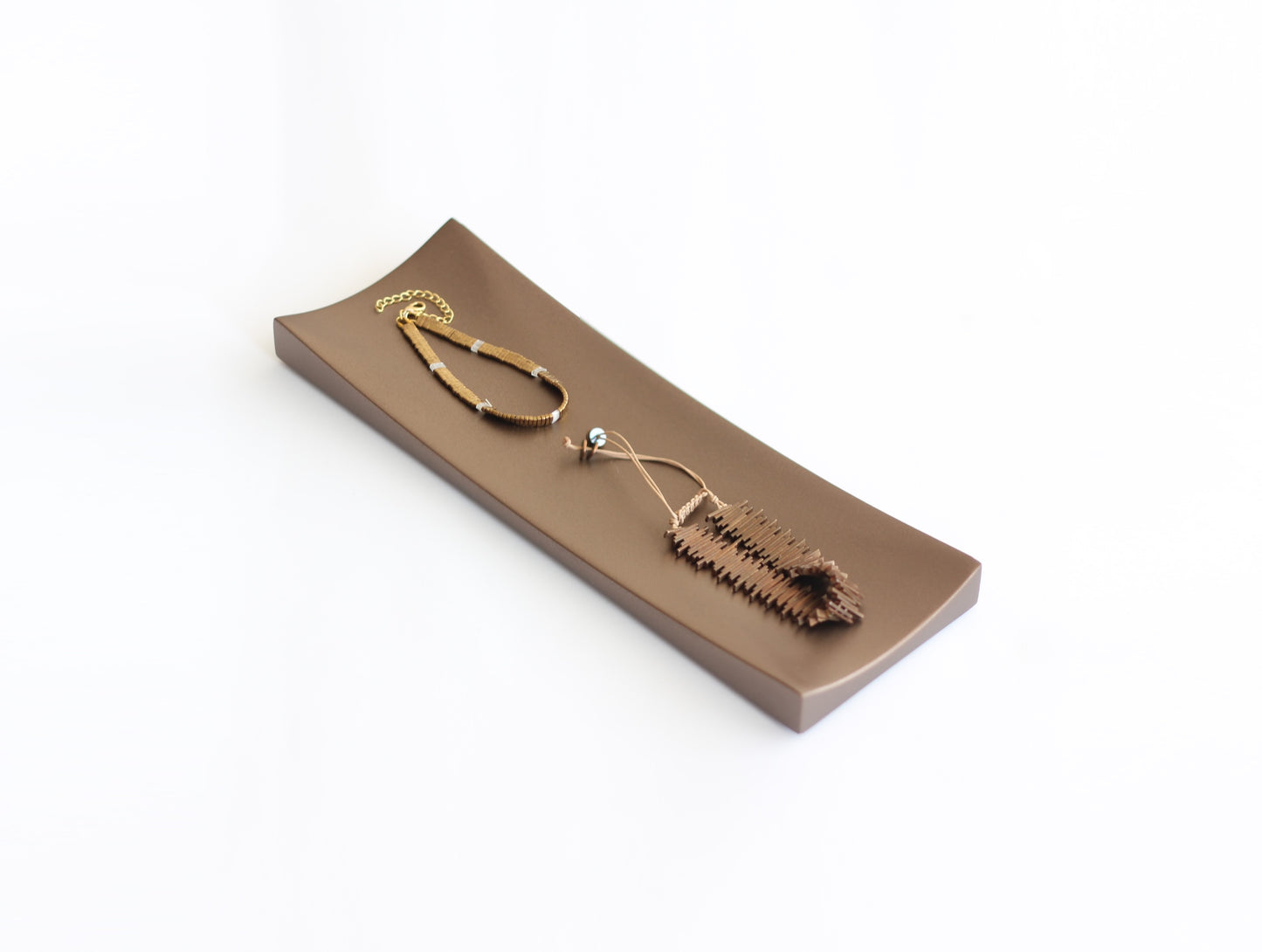 Nova Bronz Ahşap Kalemlik ve Takı Tepsisi