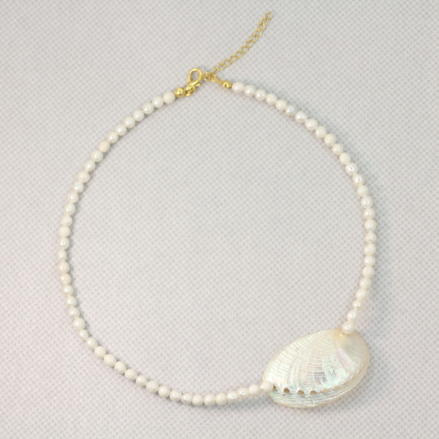 Elegance of Nature Mussel Shell & Pearl Necklace