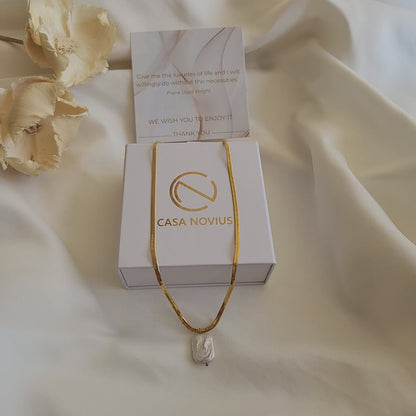 Golden Wave İnci Kolye