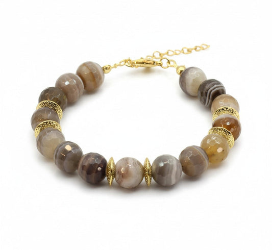 Scarlet Botsvana Akik Bileklik